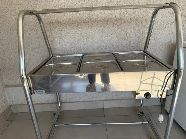 Buffet Térmico Inox Catral com 6 Cubas