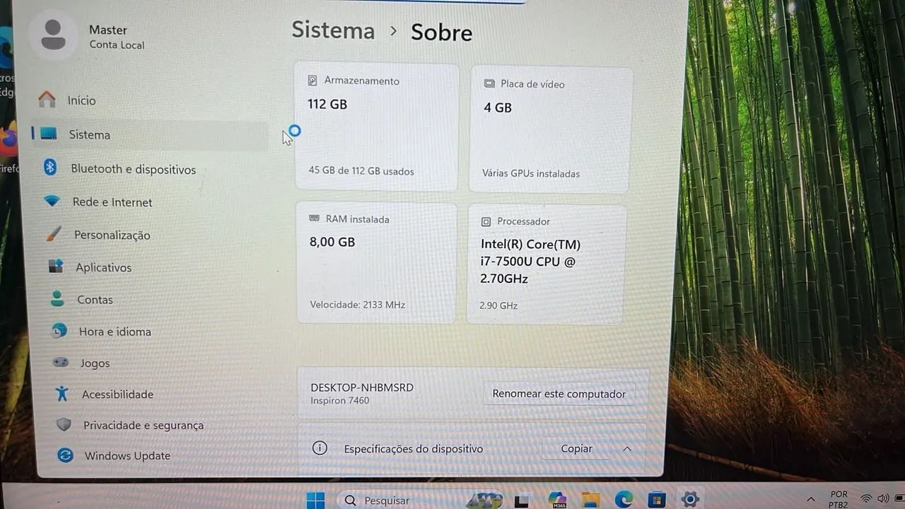 Notebook Dell i7 de 7° UM ANO DE GARANTIA  - Foto 5