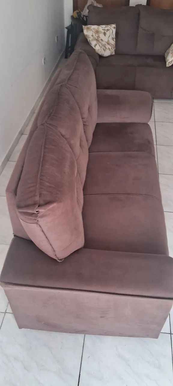 SOFÁ MARRON DE 03 LUGARES  - Foto 4