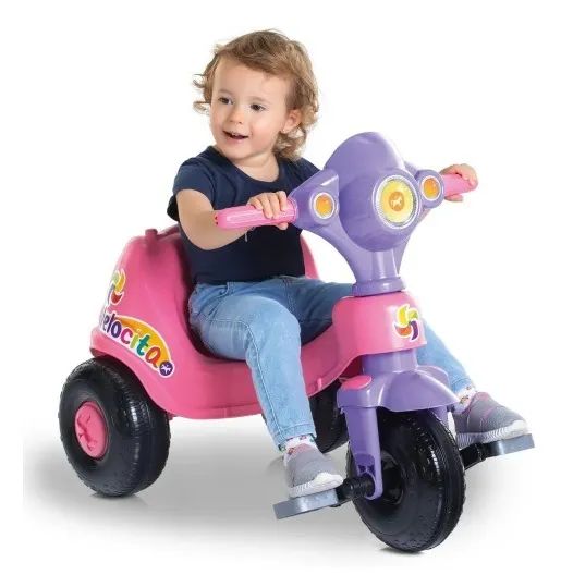 Triciclo infantil Rosa e roxo