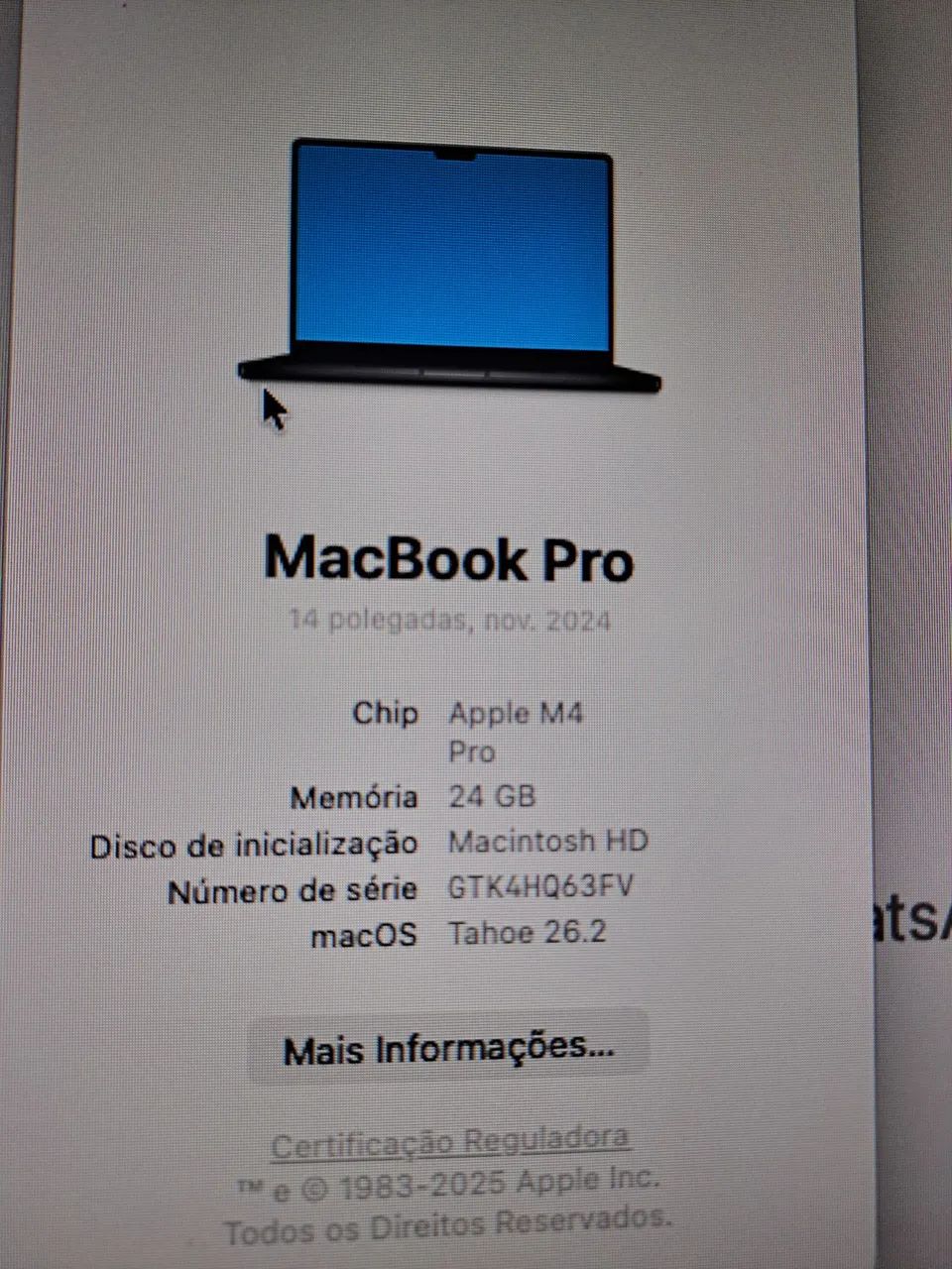 Macbook Pro 14 Apple Pro M4 24 GB SSD 512 GB - Foto 2