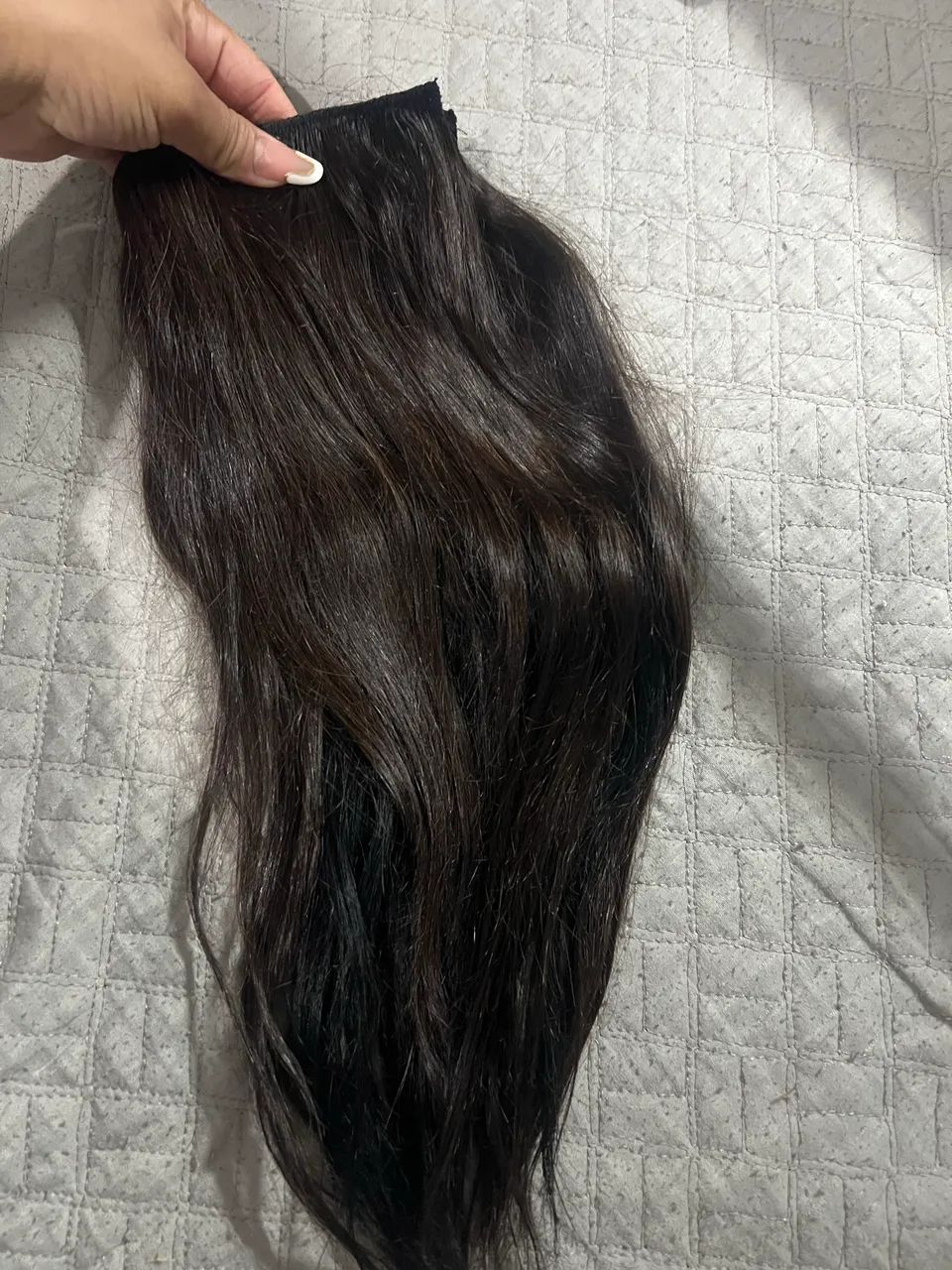 Cabelo humano castanho 