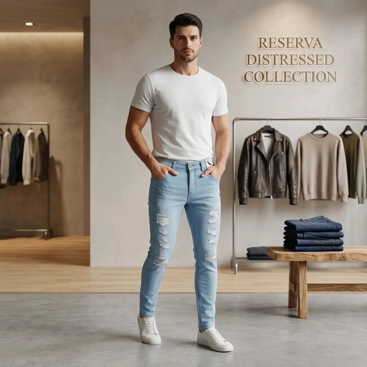 CALCAS JEANS DE ELASTANO . - Foto 5