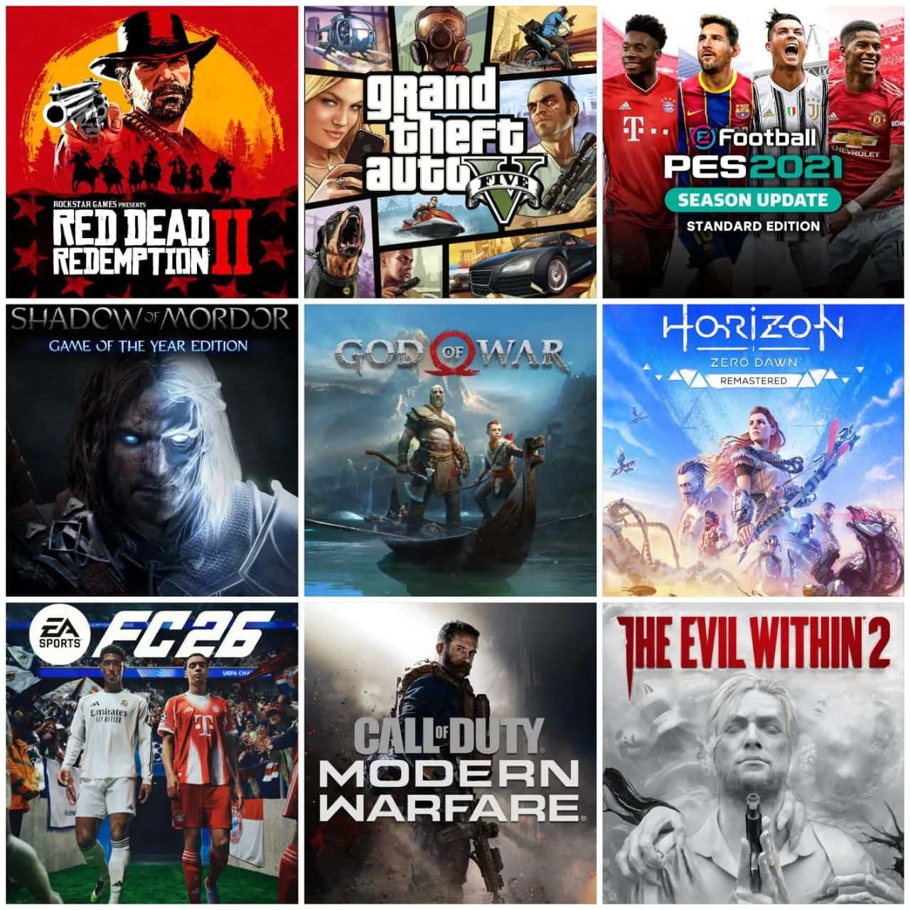 Pes 2021 + red dead 2 P / ps4
