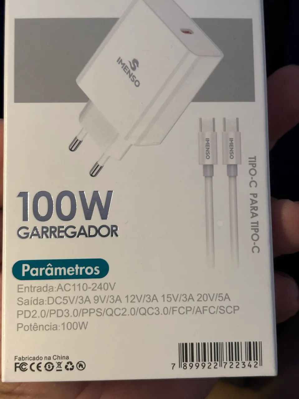 Carregador tipo-c 100w lacrado  - Foto 3