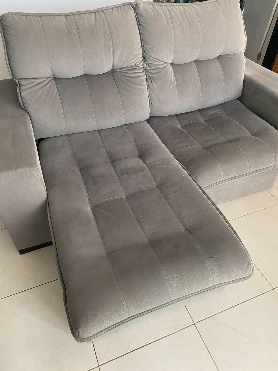Sofá Cinza Retrátil  - Foto 2