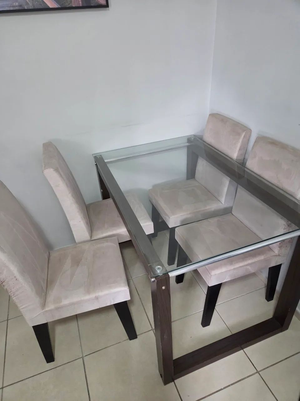 Mesa de Vidro 4 cadeiras - Foto 4