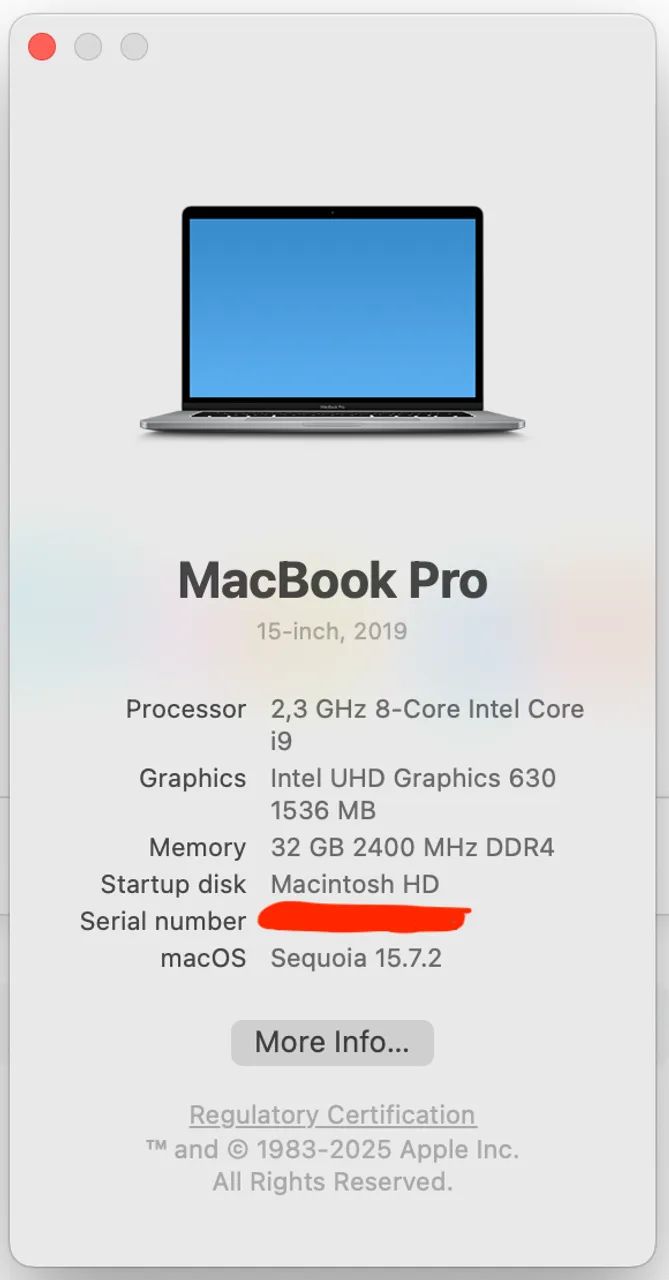 MacBook Pro 2019 15 pol i9 8-core 32GB 512GB Touch Bar - Notebooks