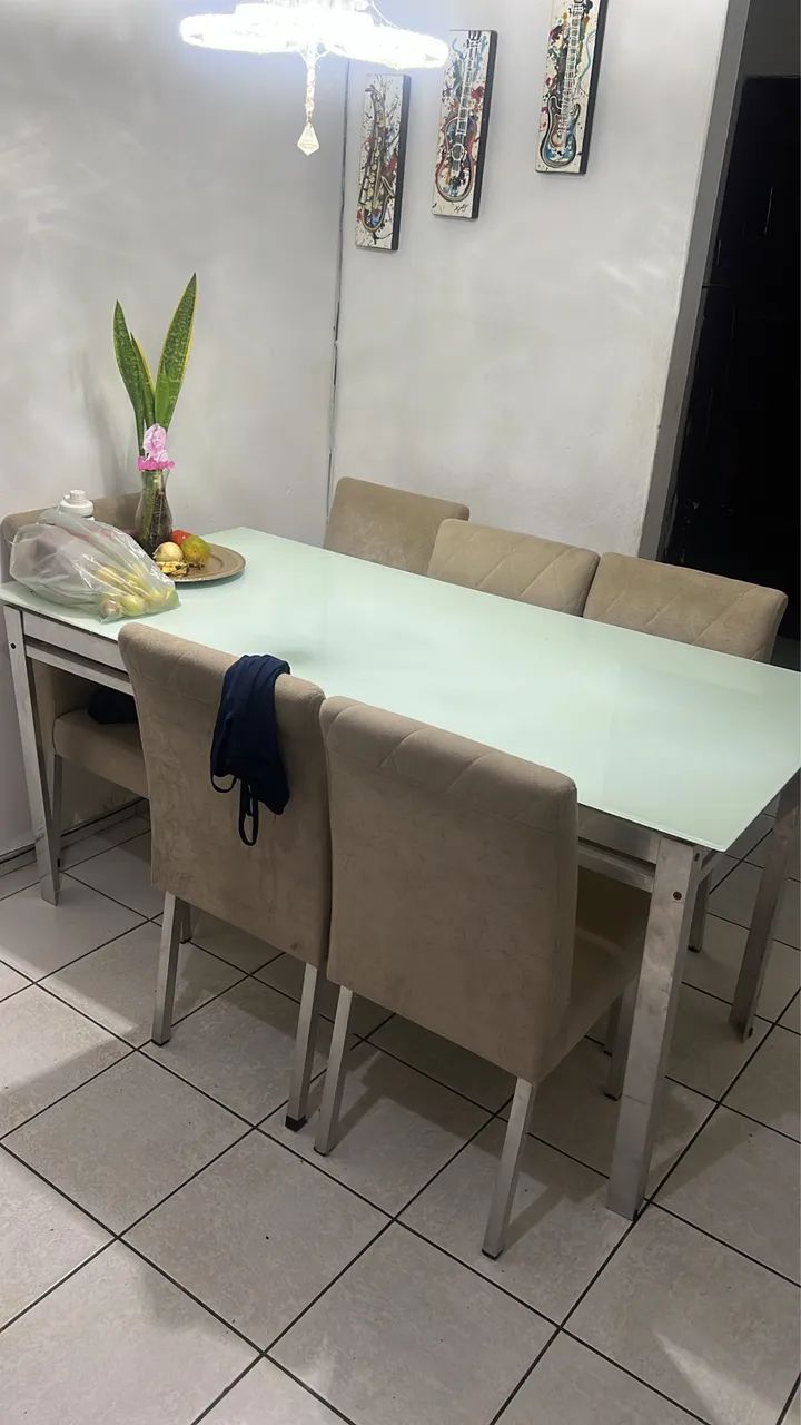 Mesa de vidro 6 lugares  - Foto 2
