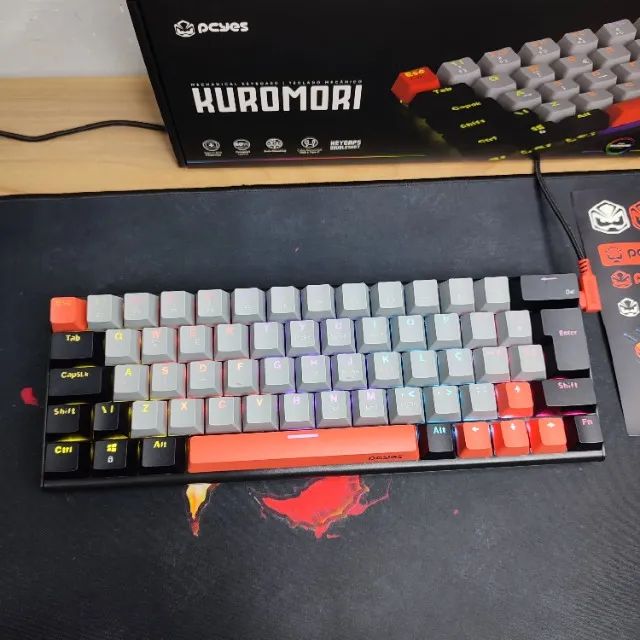 Teclado Mecânico 60% PCYes Kuromori Black Vulcan - Foto 2