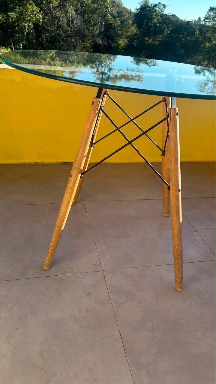 Mesa Eiffel com tampo de vidro - Foto 5