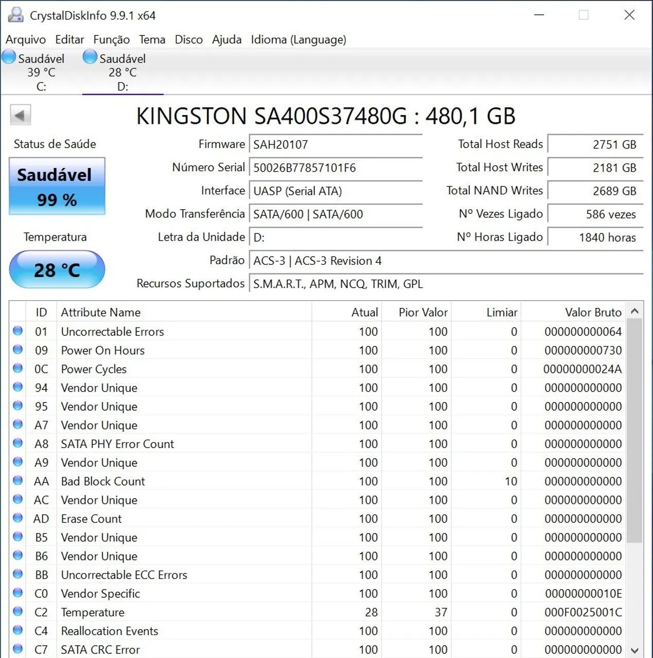 SSD Kingston 480GB - Foto 3