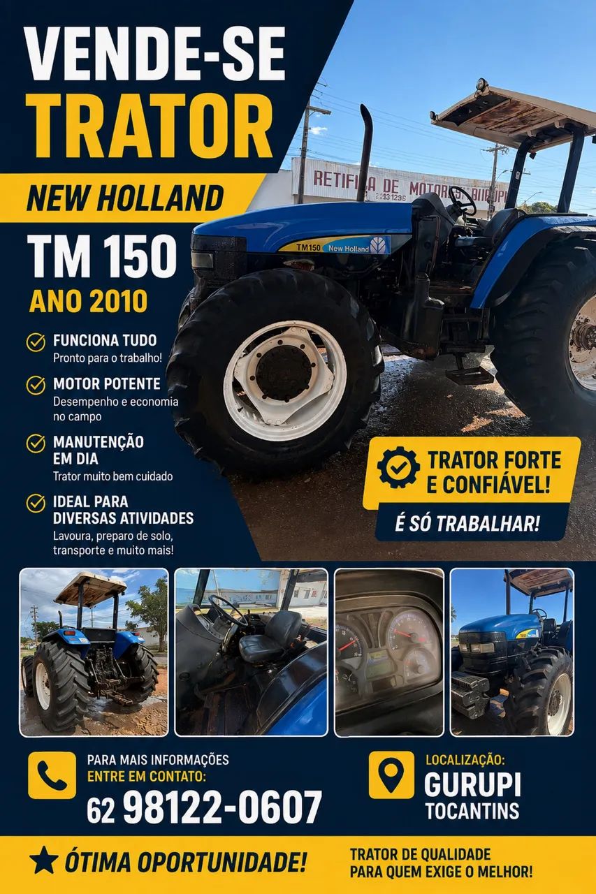 TRATOR NEW HOLLAND TM150 