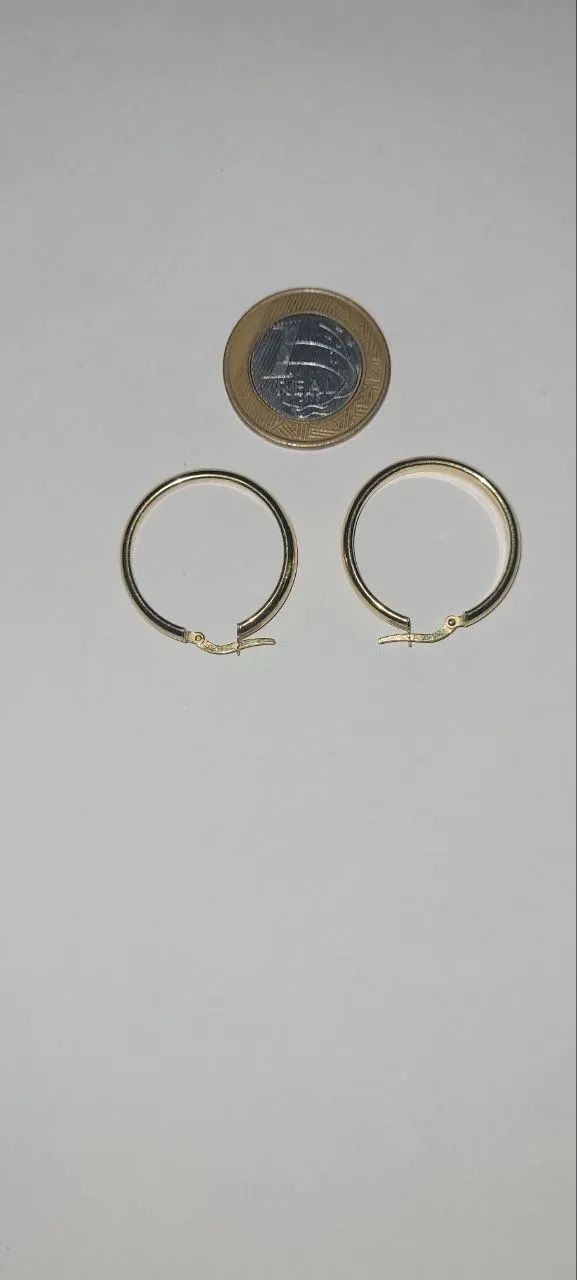 Brinco de Argola em ouro 18k 4g (Jóia) - Foto 5