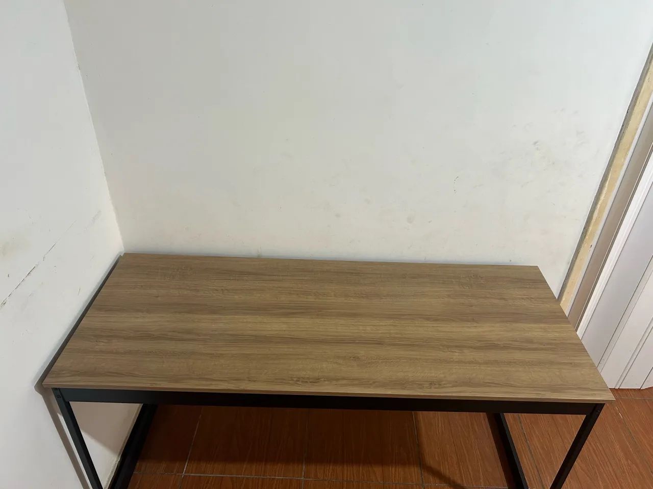 Mesa MDP e ferro 150x60 (Cor madeira e preta) - Foto 4