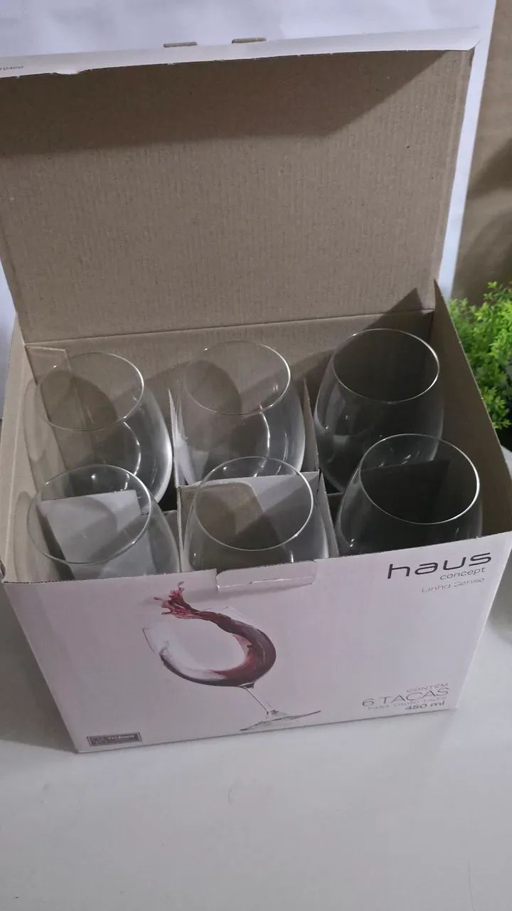 Jogo de Taças para Vinho Cristal 450ml 6 Peças Haus Sense Bohemia - Foto 2