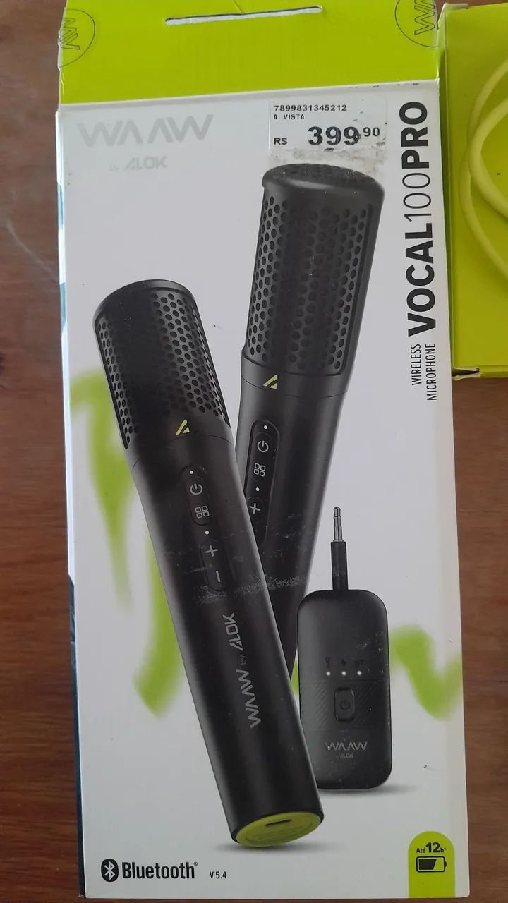 MICROFONES ALOK VOCAL 100 PRO NA CAIXA  - Foto 2