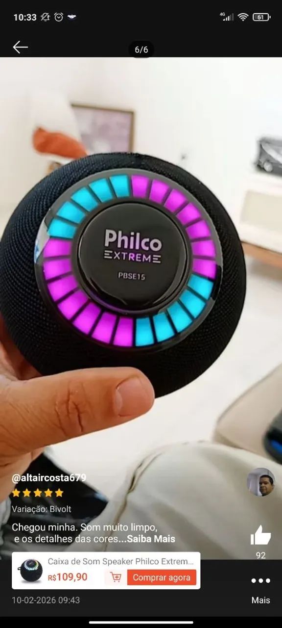 Caixa de som Bluetooth Philco