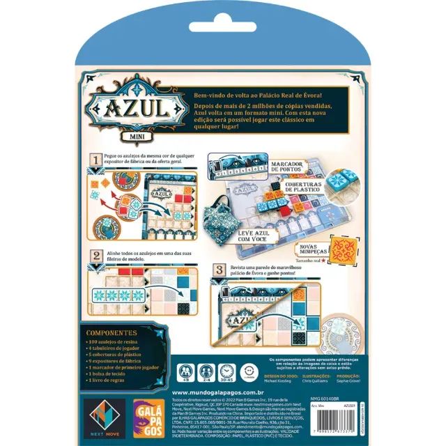 Azul Mini - jogo de tabuleiro lacrado Galápagos - Foto 4