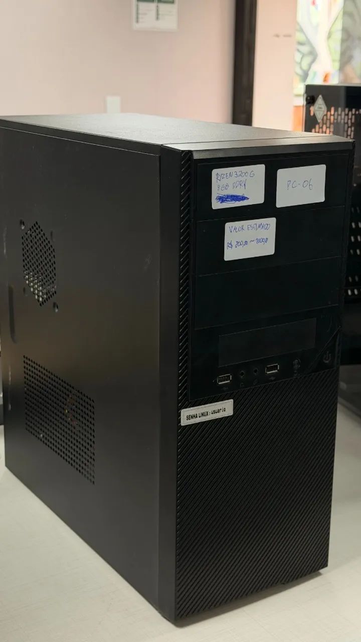 Computador Ryzen 3 3200G, 8GB RAM DDR4, CPU