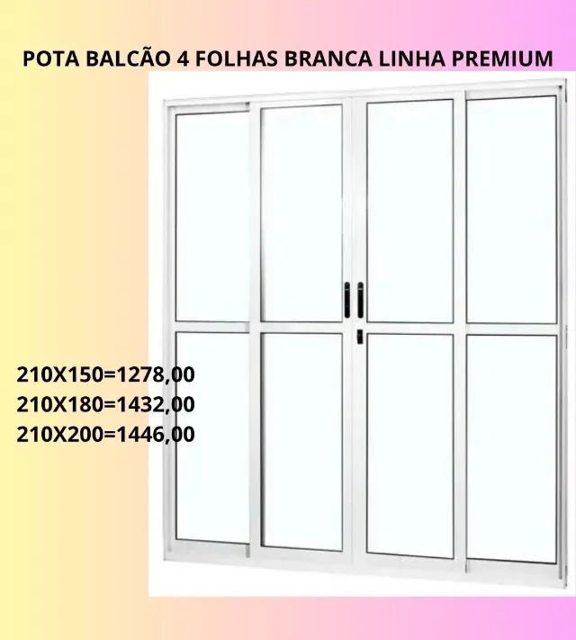 PORTA BALCÃO 4 FOLHAS DIRETO DA FABRICA LINHA PREMIUM PAGAMENTO NA ENTREGA