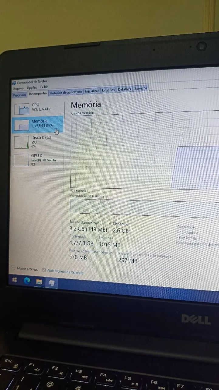 Laptop DELL i5 8gb com ssd - Foto 4
