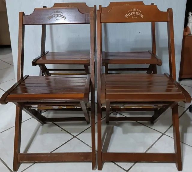 4 Cadeiras Dobrável Madeira  - Foto 4