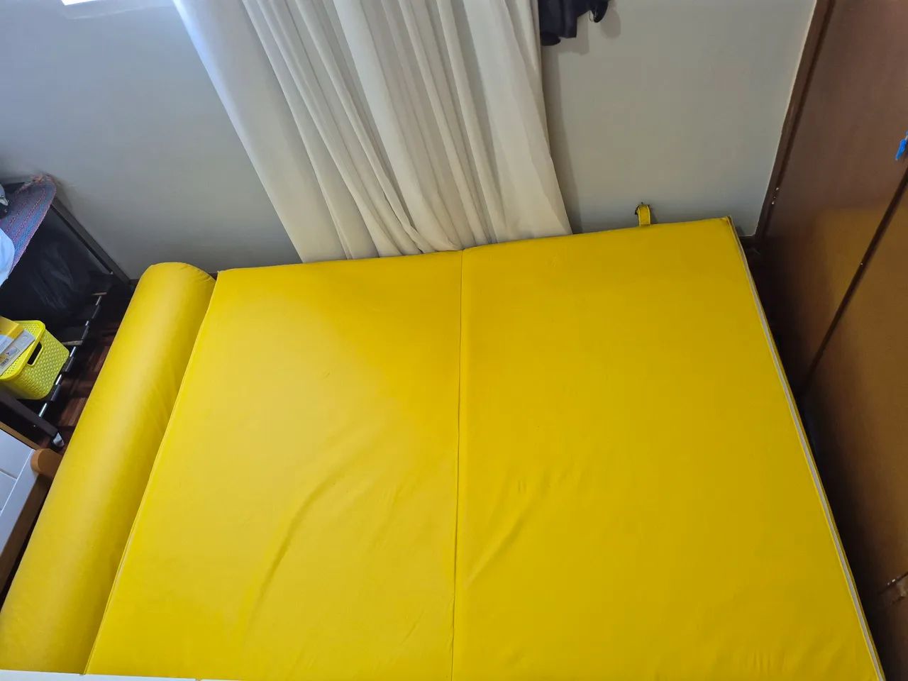 Sofa Cama Tok Stok Amarelo  - Foto 5