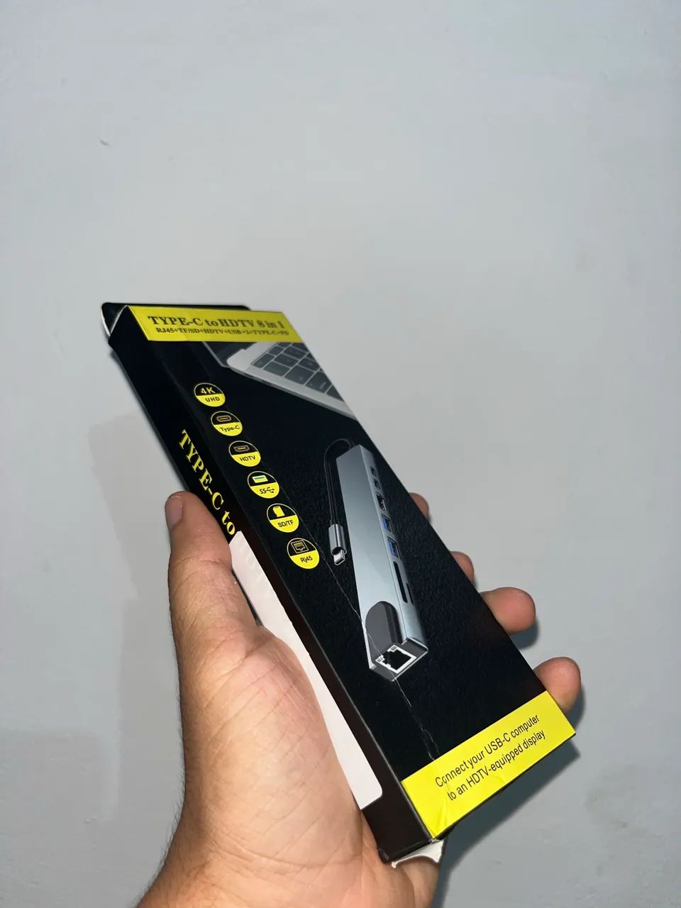 HUB USB C 8 em 1 HDMI rj45  - Foto 4