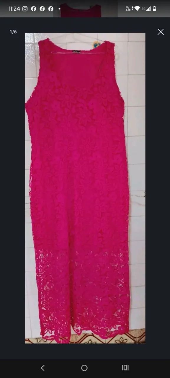 Vestido de renda Gripir Plus Size - Foto 5