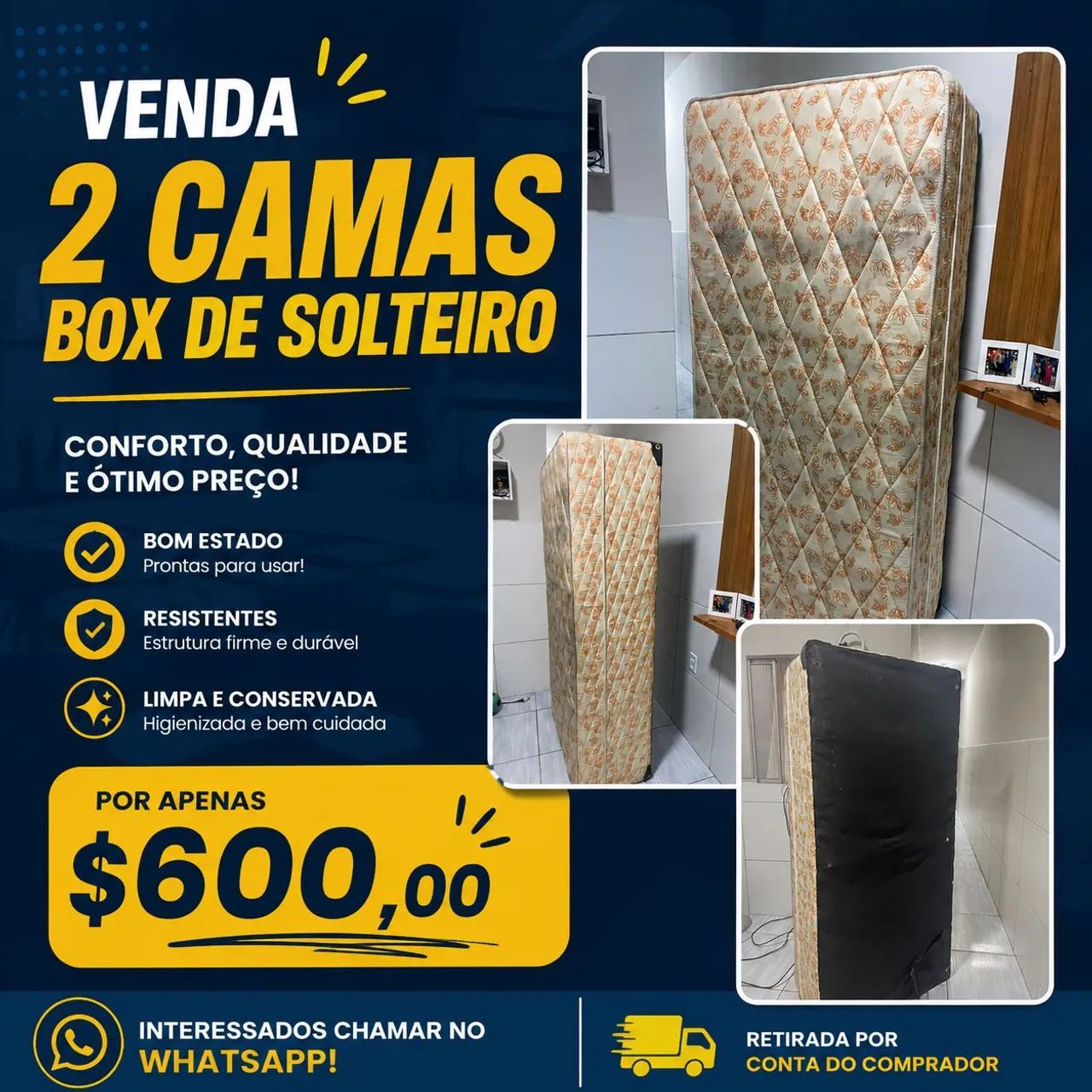 Vende-se 2 Camas Box de solteiro  - Foto 4