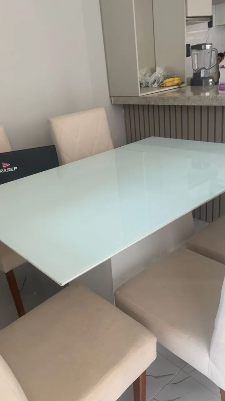 Mesa de jantar tampo de vidro  - Foto 2