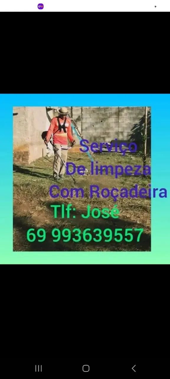 Limpeza de terrenos e quintais com roçadeira 