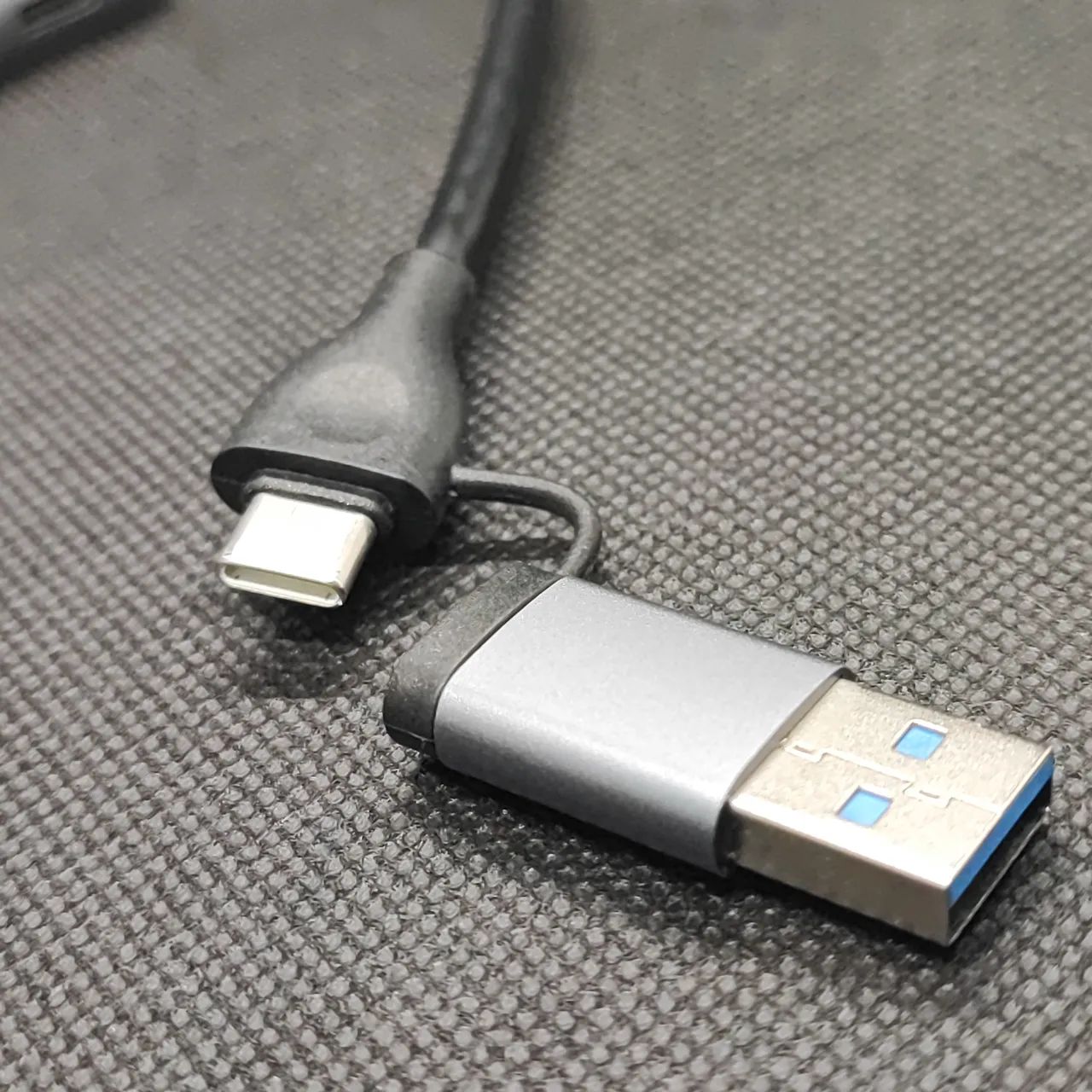 Hub tipo c e USB 2 em 1 com leitor de cartão de memória  - Foto 3