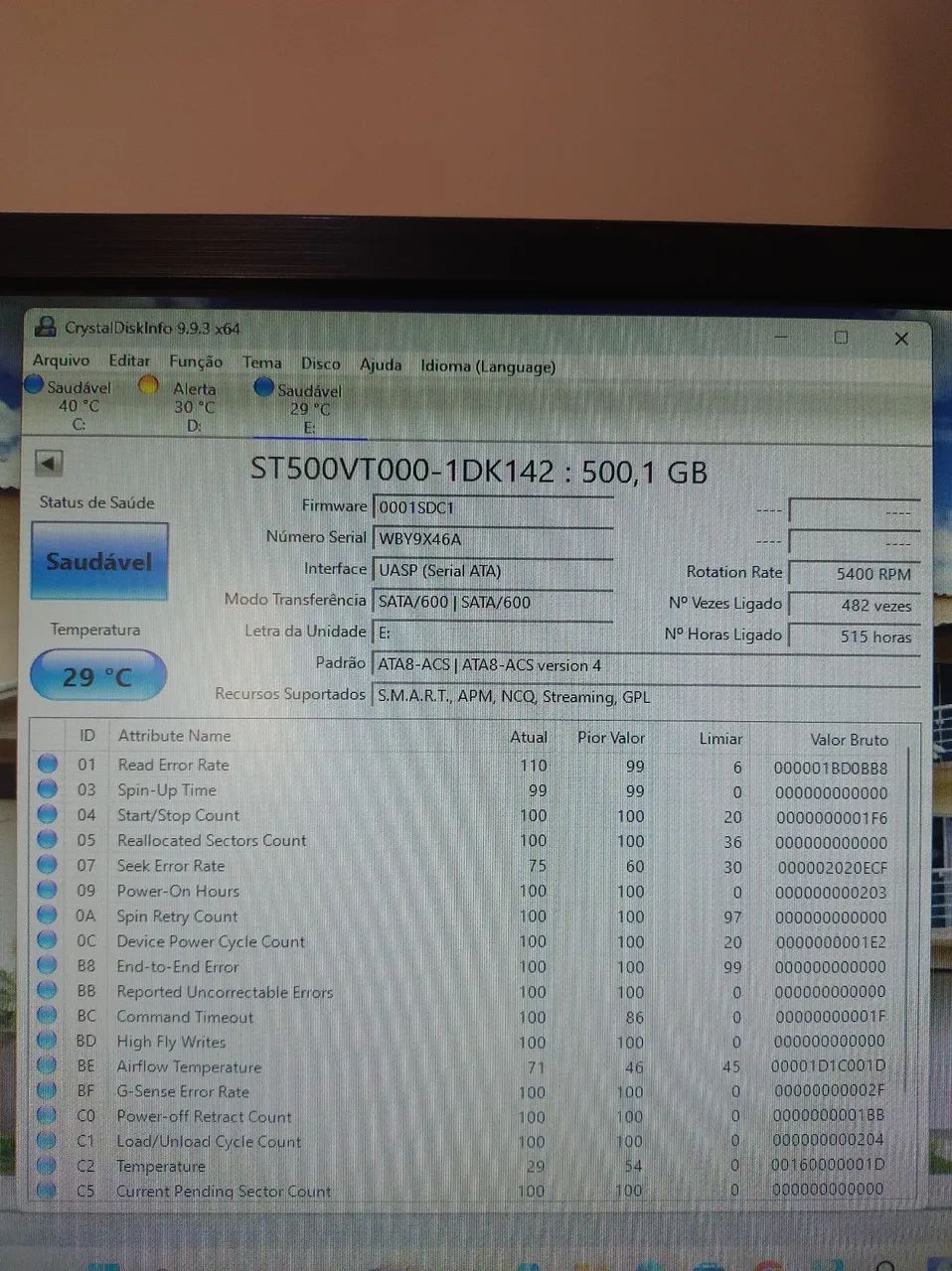 HD Interno Notebook Seagate  500GB - Foto 2