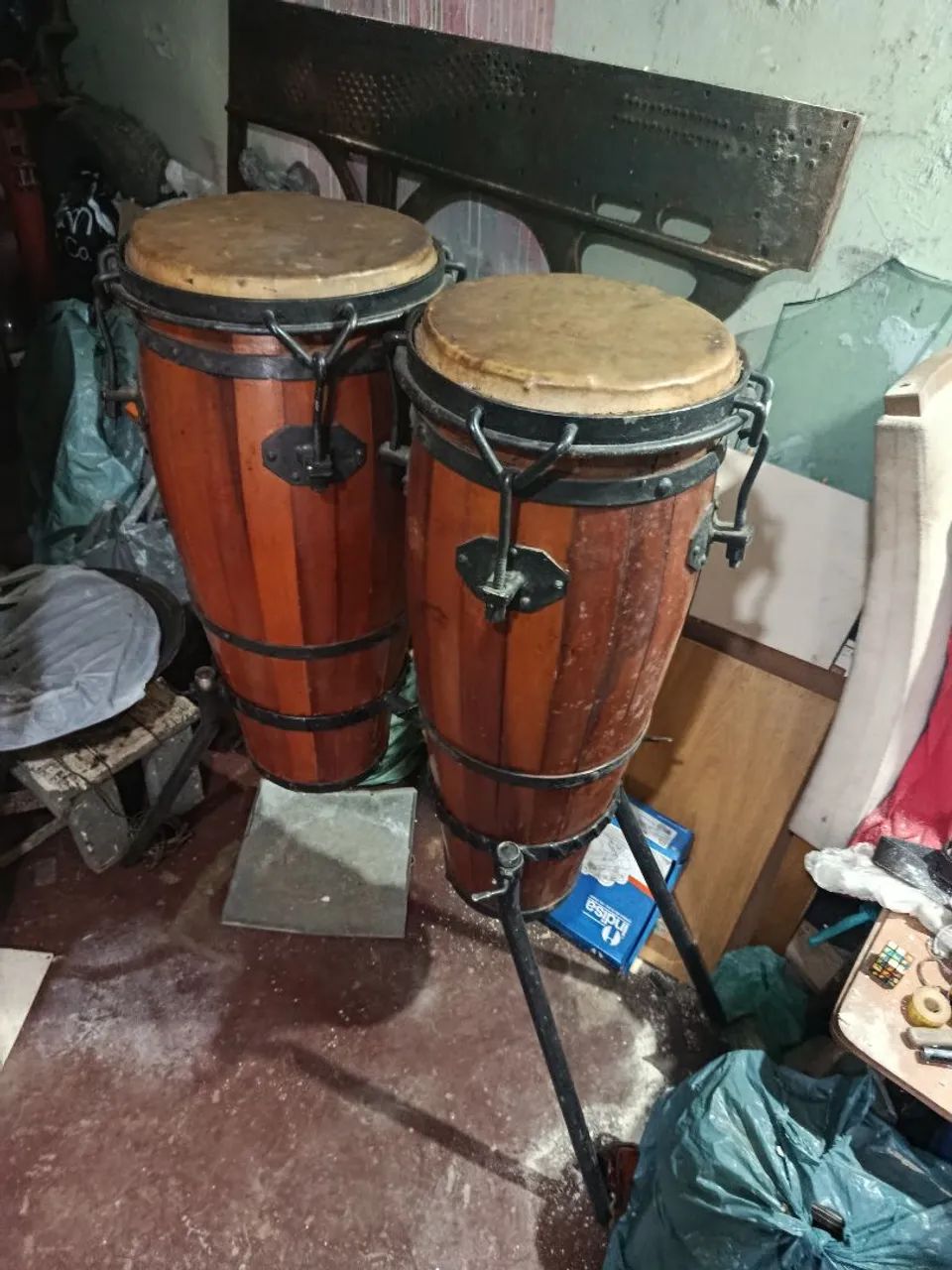 Atabaques de percussão com suporte - Foto 2
