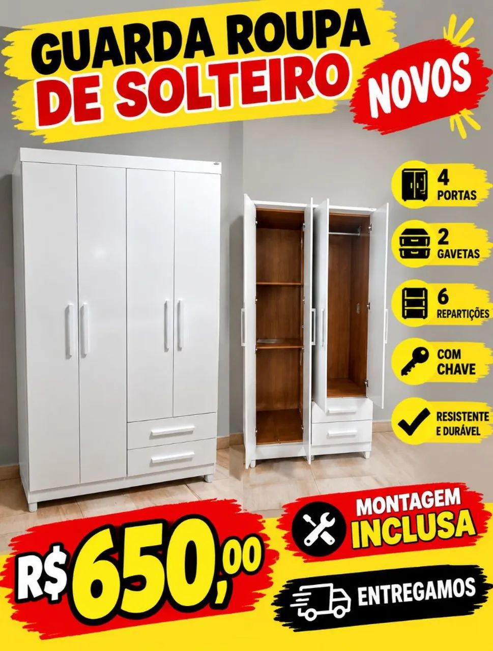 GUARDA ROUPA DE SOLTEIRO 