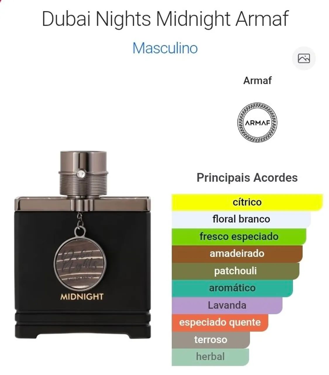 Perfume Árabe Dubai Nigths Midnigth Armaf (MySlf) 100ml - Foto 3