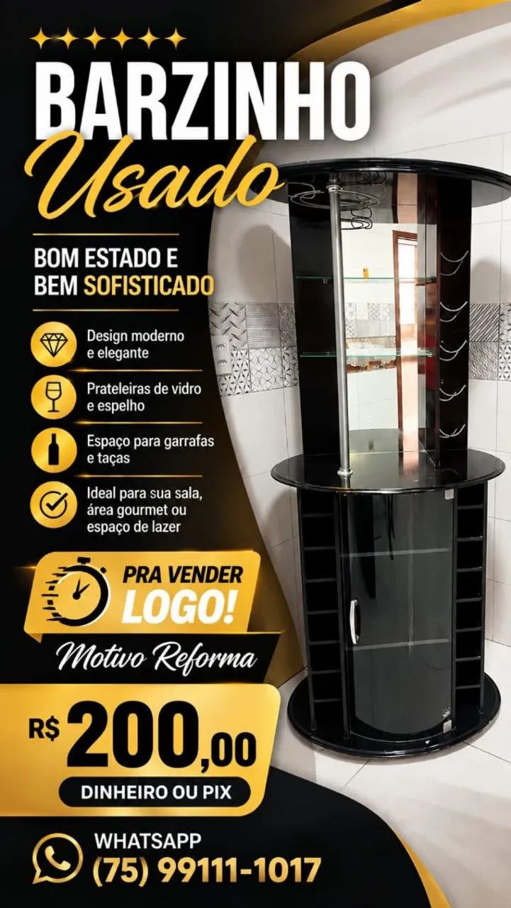 Barzinho para sala - Whatsapp *