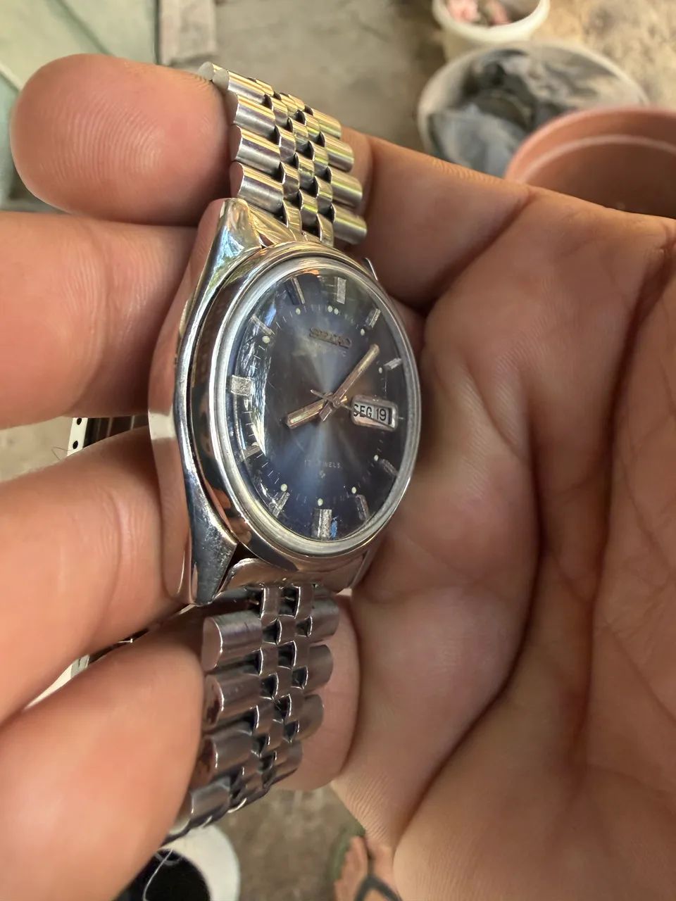 Seiko 5 mostrador azul peça rara - Foto 2