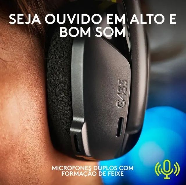 Headset Gamer Sem Fio Logitech G435 - Foto 4