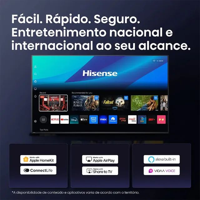 TV Hisense QLED 50 Polegadas GoogleTV