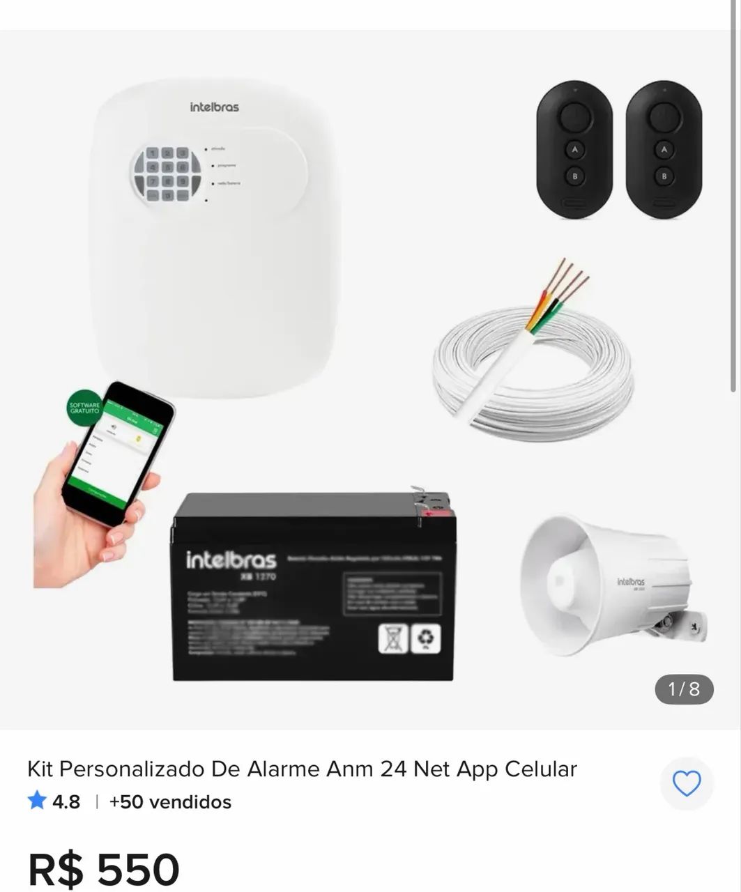 VENDO ALARME INTELBRAS AMN24 NET - ACIONAMENTO PELO CELULAR - Foto 2