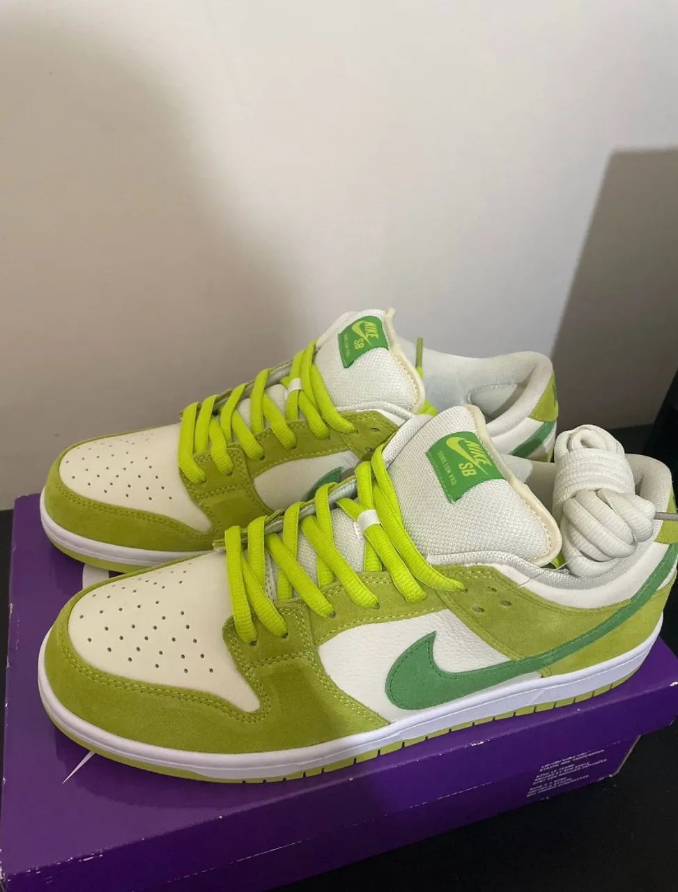 nike sb dunk low pro sour apple importado - Foto 2