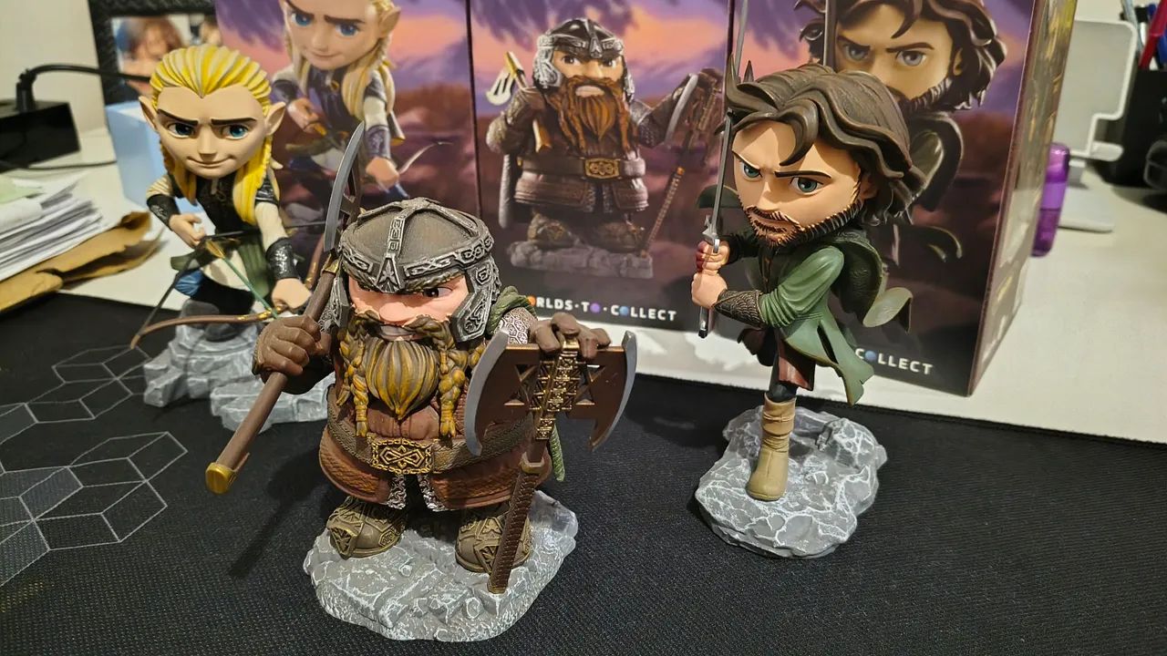 Iron Studio 3 MiniCo Senhor dos anéis, Legolas Gimli, Aragorn - Foto 2