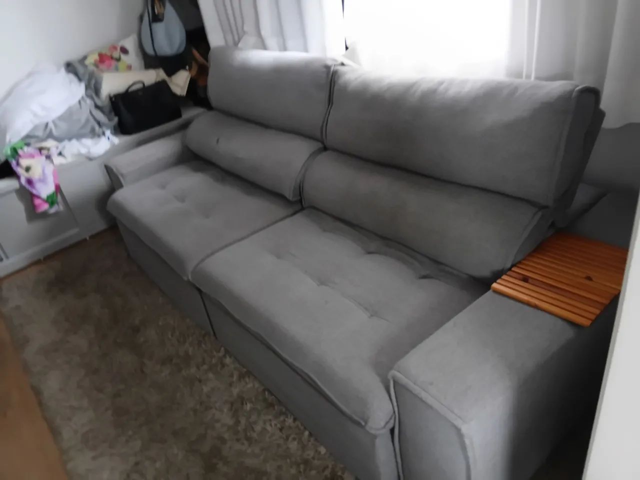 Sofá Retrátil e Reclinável 2,75m - Excelente Estado - Foto 5