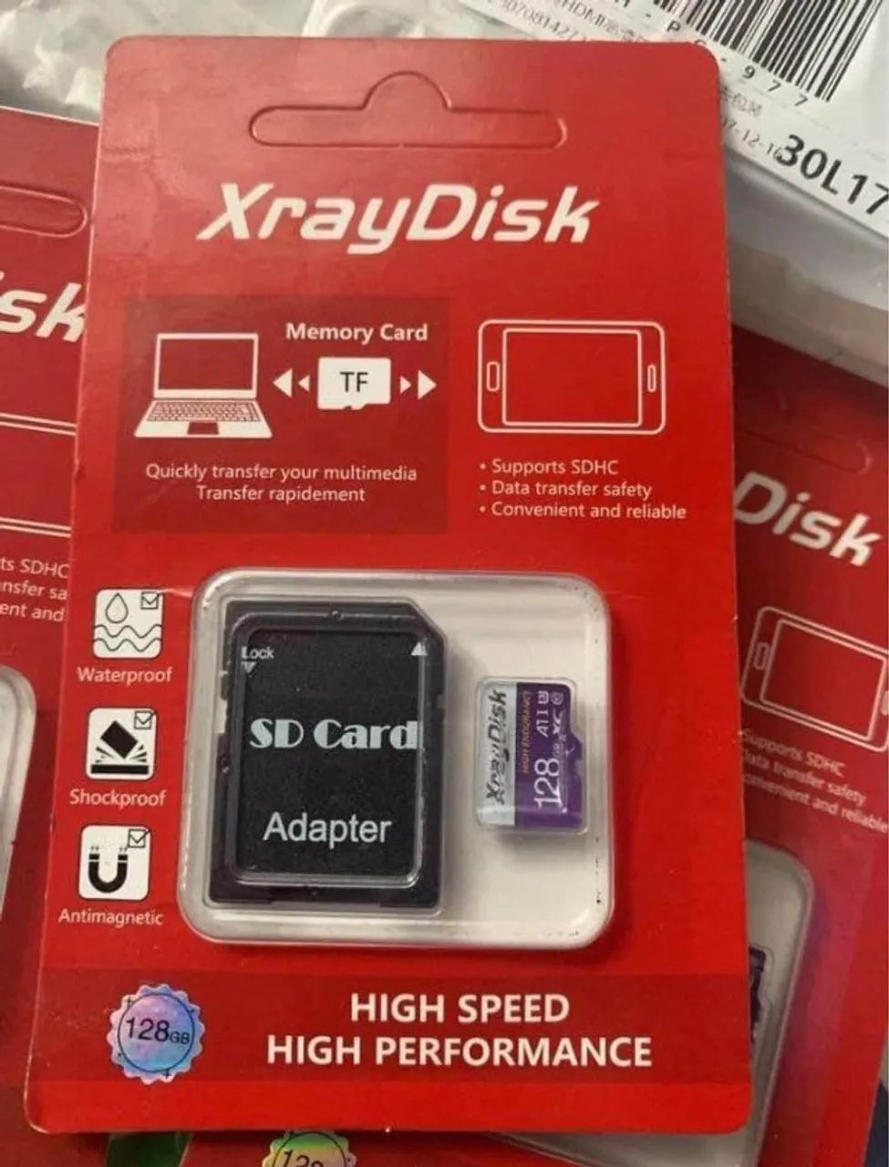 Cartão de Memória XrayDisk 128GB com Adaptador SD65713022499459121
