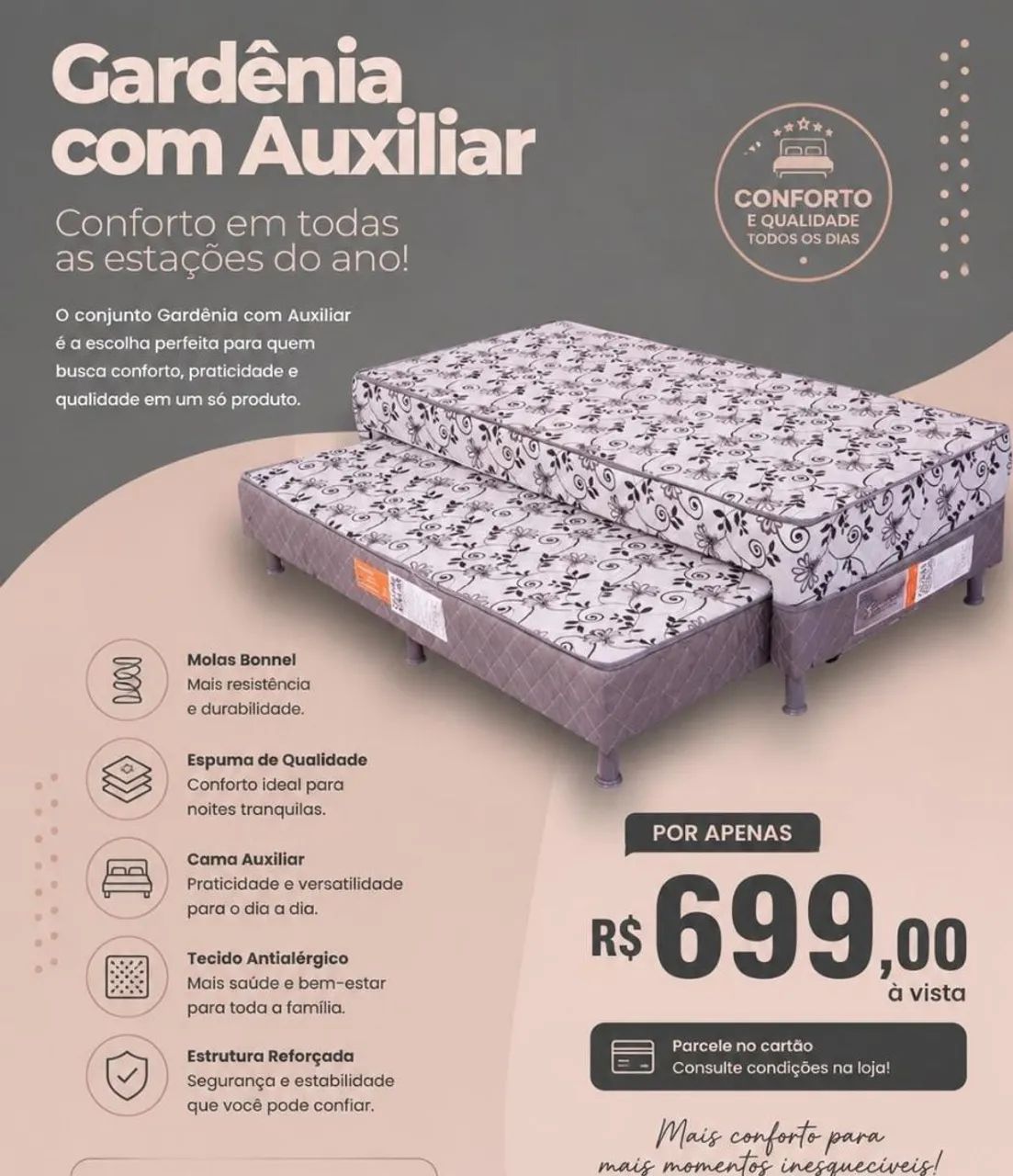 Cama box casal D33 - Foto 3