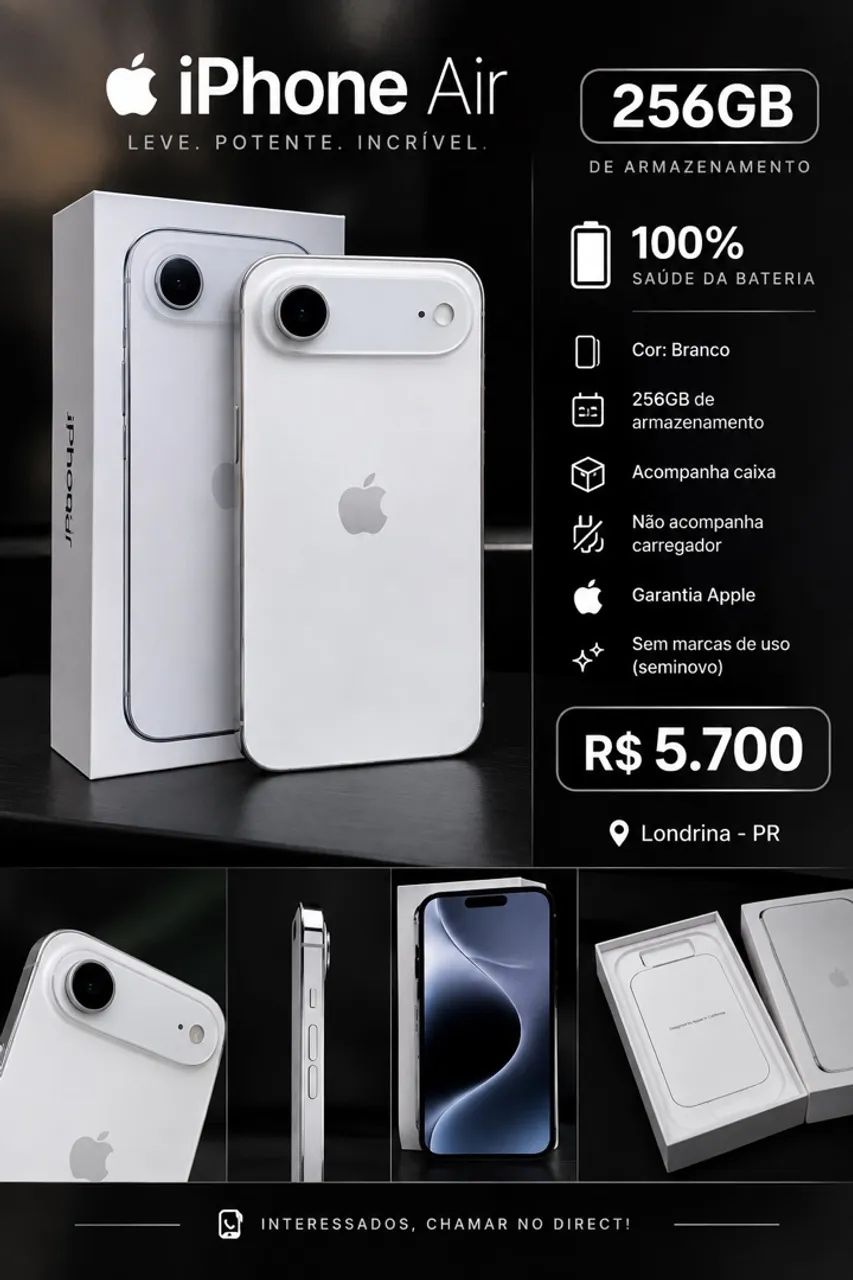 iphone Air 256GB Branco