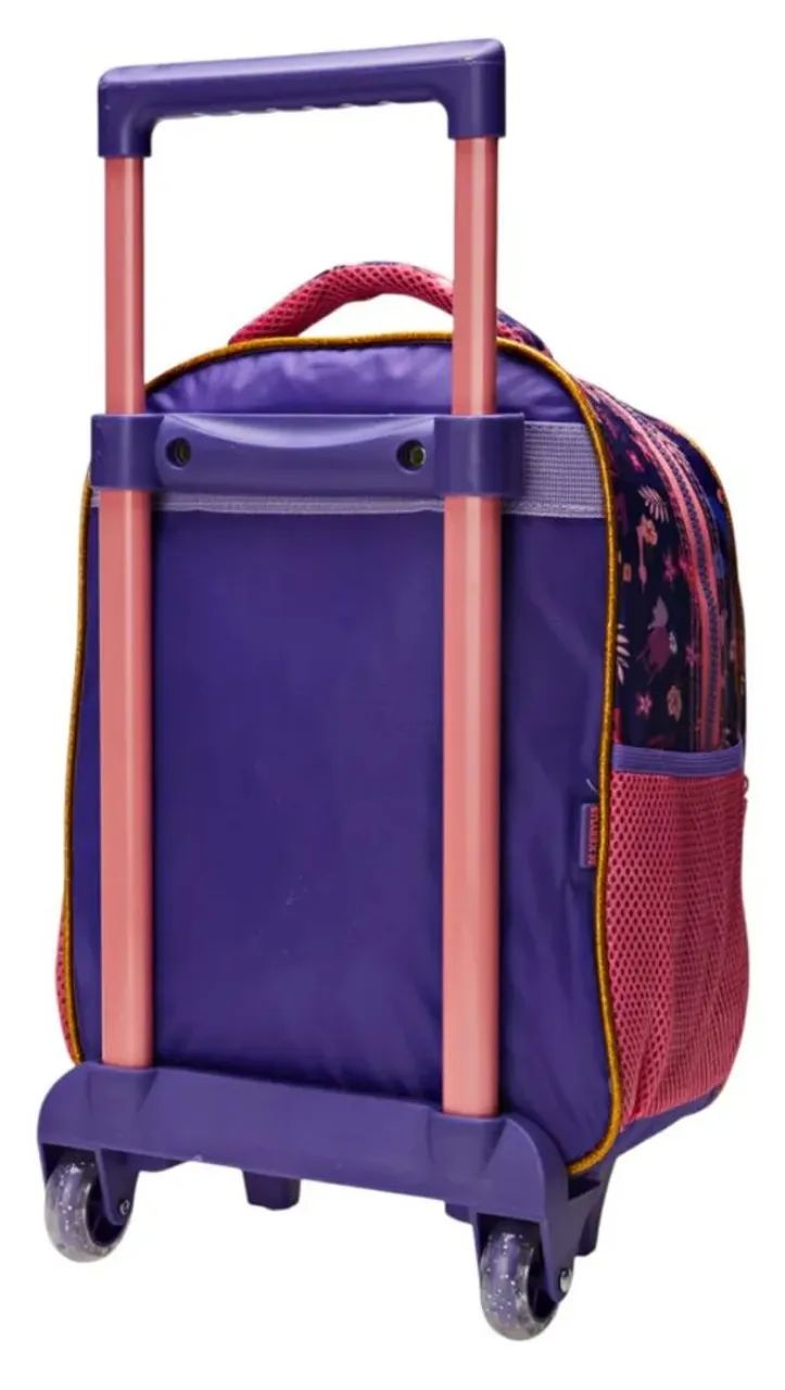 Mochila infantil com rodinhas princesa menina  - Foto 2